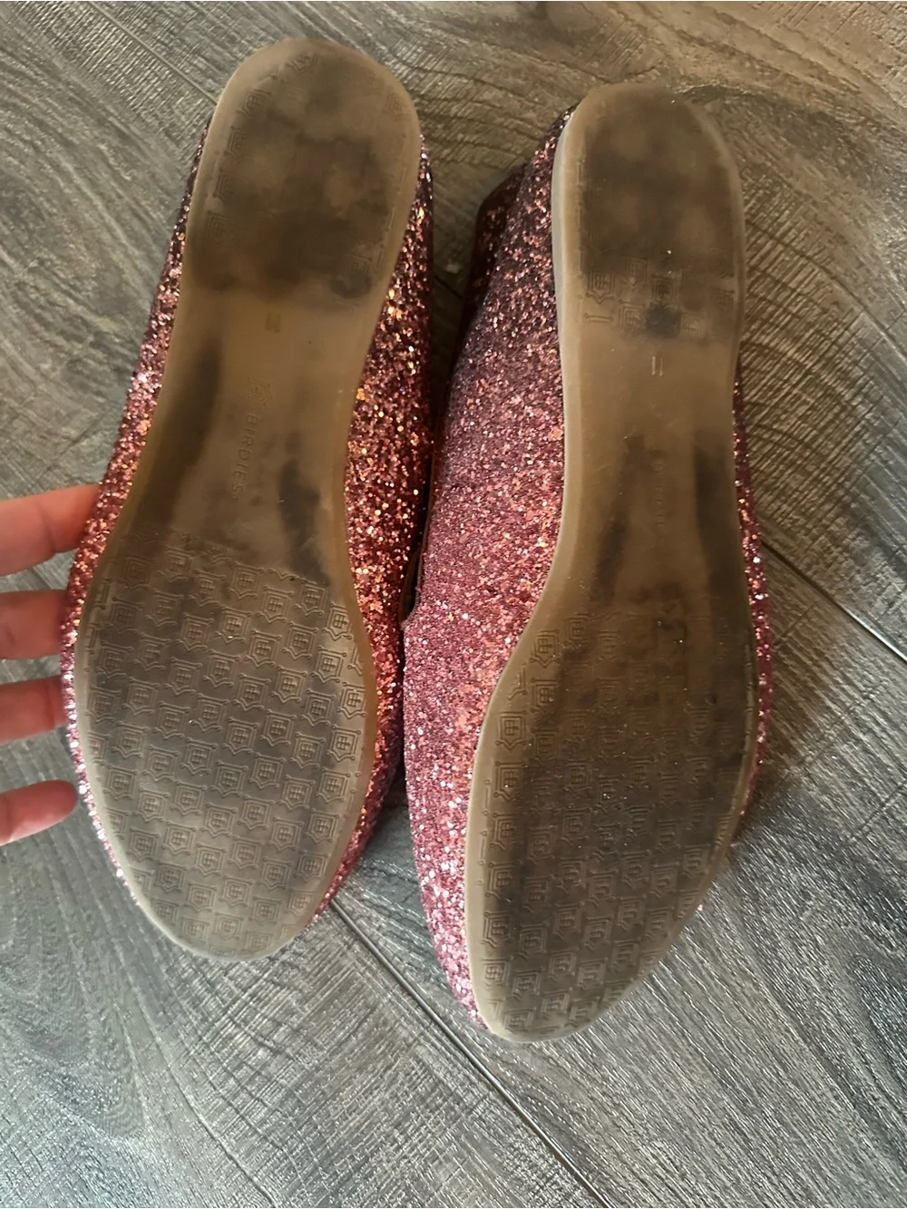 Birdies Rose Glitter Slip-On Loafers